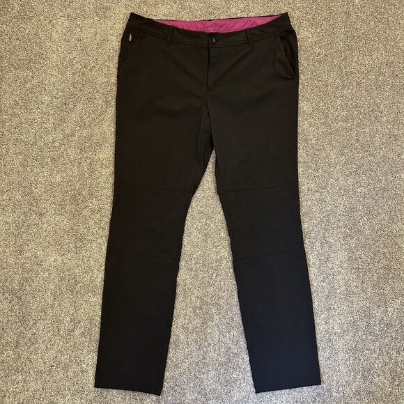 Eddie Bauer Women's Chino Pants Size 14 Black Lightweight Stretch Pockets EUC - Picture 5 of 16